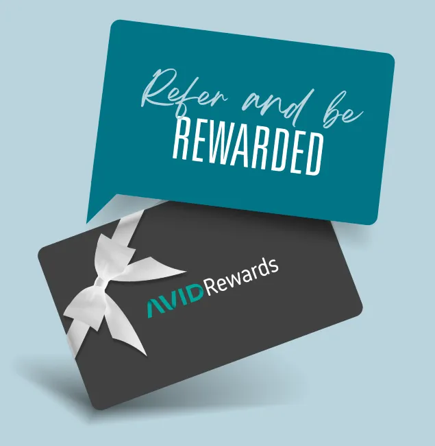 Refer and be rewarded AVID Rewards gift card