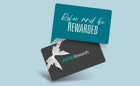 Refer and be rewarded AVID Rewards cards